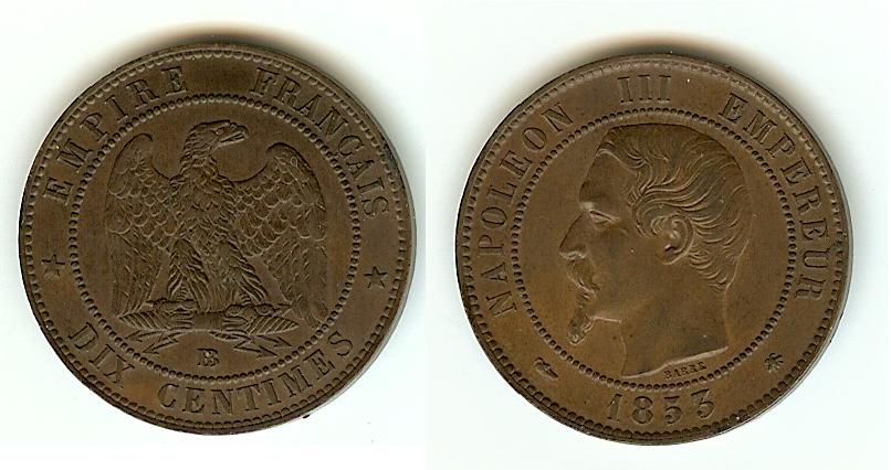10 centimes Napoléon III 1853BB  Unc